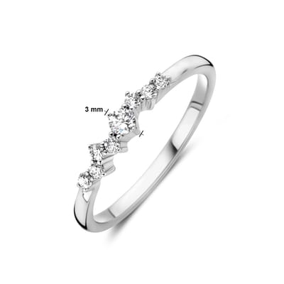 Gerhodineerd Zilver Ring Met Zirkonia 1339019