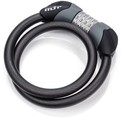 Meteor Protect Fietsslot - Fietsslot - Stalen kabel, kunststof coating, cijferslot, verlicht toetsenbord