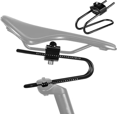 Geveerde Zadelpen - Schokdemper Zadel - Comfortabel Fietsen - Aluminium Constructie - Universeel - Zwart