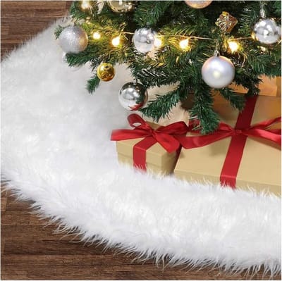 Witte Kerstboomrok van 78 cm voor Kerstversiering, Feestdecoratie en Kerstfeest Accessoires