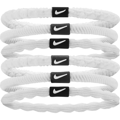 Nike Flex Haardband (Verpakking van 6) (Wit/Zwart)