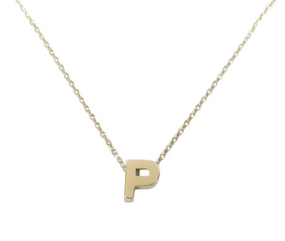 Gouden ketting met P hanger