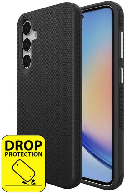 Just in Case hoesje geschikt voor Samsung Galaxy A36 / A56 Hoesje - Drop Protection - Armor Case - Zwart