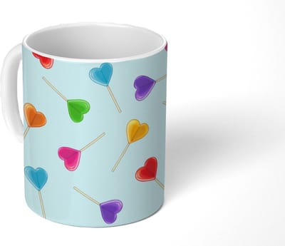 Mok - Koffiemok - Lolly - Regenboog - Snoep - Mokken - 350 ML - Beker - Koffiemokken - Theemok