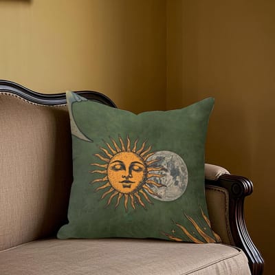 Housse de coussin carrée Jacquard Murmures Célestes pour Canapé Bureau Coussin lombaire Housse de coussin décorative pour la maison 50x50cm