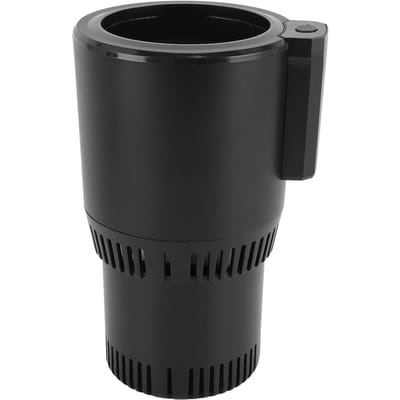 Porte-gobelet Refroidisseur de voiture 12V Portable Indicateur de fonctionnement Silencieux Refroidissement Rapide Porte-gobelet Réfrigérateur Auto pour l'Extérieur black
