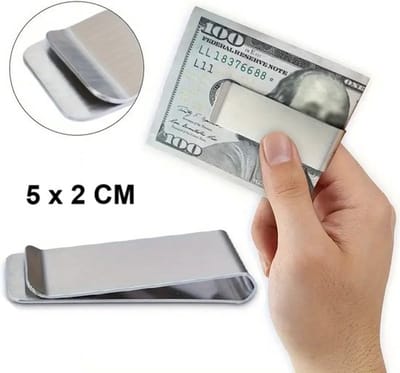 Money Clip I Geld Clip I Papiergeld Houder I 5 x 2 cm I RVS I Zilver