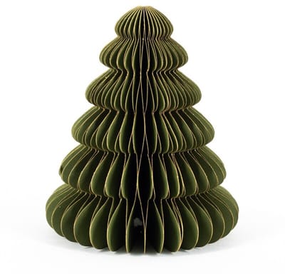 Papieren kerstboom groen 17cm