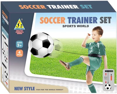 Lobbes voetbaltrainer speelgoed met koord en bal voor kinderen.