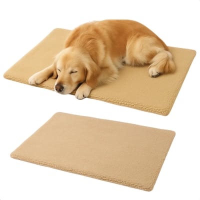 Lomera Zelfverwarmend Hondenkussen - Schapenwol Materiaal - Warmte Reflecterende Stof - Hondenmand - Hondenkleed Schapen Wol