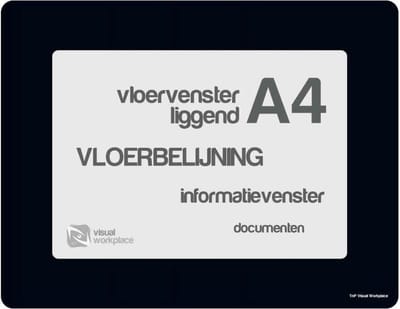 Vloervensters A4 (Zwart)