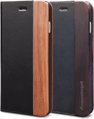 dbramante1928 iPhone 6 / 6S Booklet Case Stand Risskov Hunter Dark/Black Wood