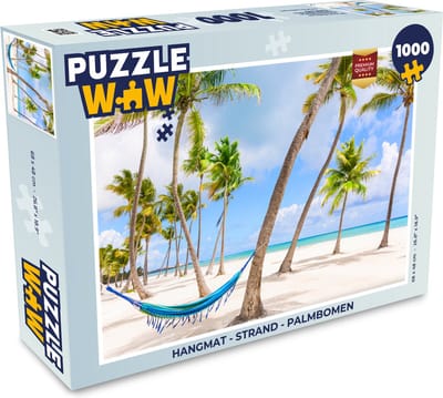 Puzzel Hangmat - Strand - Palmbomen - Legpuzzel - Puzzel 1000 stukjes volwassenen