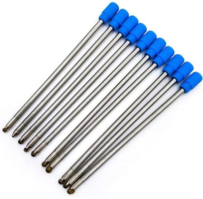 Dailygoods- Balpenvullingen 10 stuks - 0,5 mm Medium Tip - Compatibele Inktvullingen - Zwart/Blauw - Geschikt voor Gewone Balpen - Hoogwaardige Kwaliteit - Penvullingen