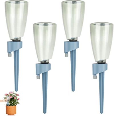 4 stuks, 500 ml waterdispenser voor planten, zelfbewatering, druppelirrigatieapparaat met kunststof voet, automatische plantenirrigatie, waterdispenser planten voor kamer, tuin