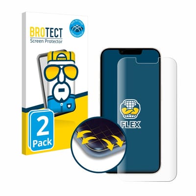 BROTECT - Screenprotector voor Apple iPhone 13 / 13 Pro - Folie Beschermfolie transparant volledig dekking - 2 Stuks