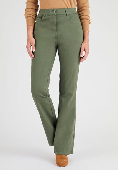 Damart - Flared jeans - Dames - Groen - 52
