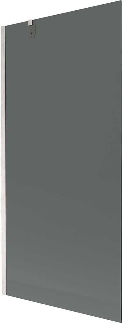Mexen Next badwand scherm 1-deurs 90 x 150 , grafiet, geborsteld nikkel - 895-090-000-00-40-97