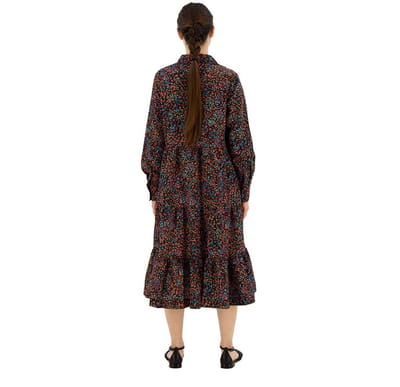 Replay W9776.000.73810 Lang Mouw Jurk Veelkleurig S Vrouw