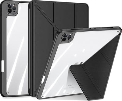 Dux Ducis - Hoes geschikt voor iPad Pro 12.9 (2018/2020/2021) - Magneet sluiting - Auto Sleep/Wake functie - Met Pencil houder - Zwart