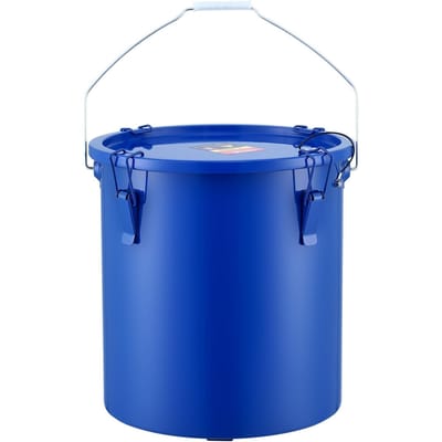 Seau à Graisse pour Friteuse, Chariot d'Élimination d'Huile 6 Gallons, Seau à Huile pour Friteuse en Acier au Carbone avec Revêtement Anti-Rouille, Contenant de Transport d'Huile avec Couvercle, Clips de Verrouillage,