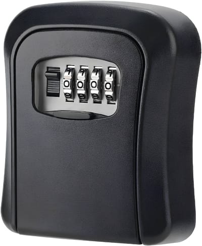 AHD® Sleutelkluis - Kluisje Met Cijferslot - Sleutelkluis Voor Buiten - Zwart - 10cm x 4cm x 12cm