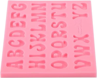 Silikon bakvorm voor 3D letters en cijfers - Perfect voor chocolade, taarten en desserts - 26 alfabetvormen in roze