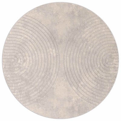 vidaXL - Binnen - kleed - GALATI - Beige - Ø - 120 - CM - Polyester