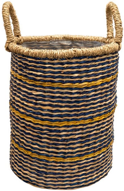 Ter Steege Plantenmand voor Binnen Zeegras Beige-Multicolour D 21 cm H 21 cm Opening 18 cm