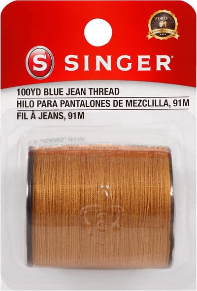 Sterke Universele Naaigaren voor Jeans en Zwaar Textiel 100 Yards Goudkleurig