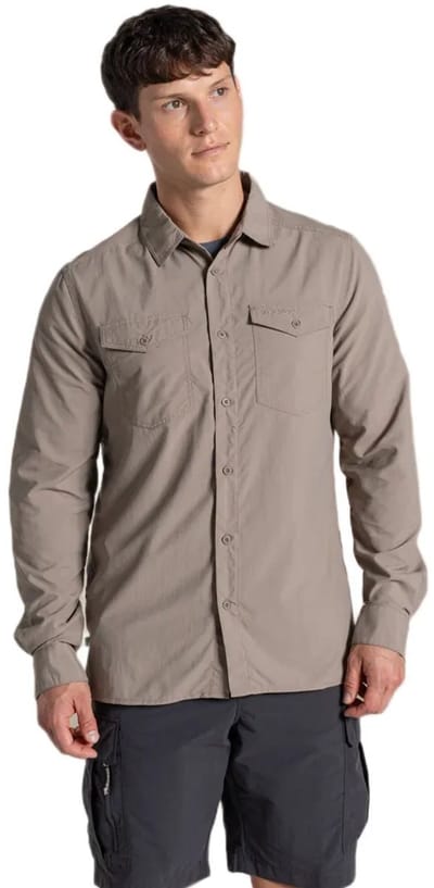 Craghoppers Nosilife Loukkos Overhemd Met Lange Mouwen Beige S Man