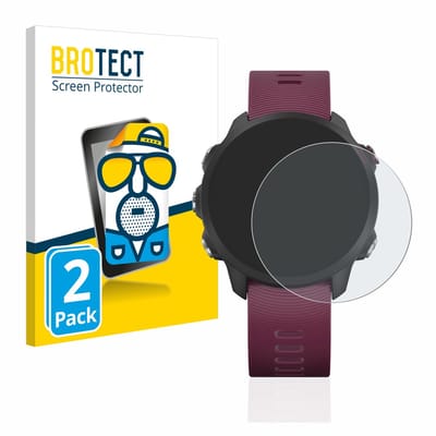 BROTECT - Screenprotector voor Garmin Forerunner 245 / 245 Music / 45 - Folie Beschermfolie matte 2 Stuks