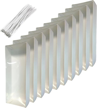 Poppen Dozen - Verpakking Display - Poppen Opbergen - Stofdicht Transparant Venster - 33 x 12.7 x 6.4 cm - Wit