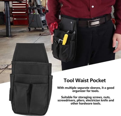 Dailygoods - 6-Pocket Gereedschapsriem - Duurzaam en Verstelbaar - Ideaal voor Elektriciens en Timmermannen - Stevige Heuptas - Perfect voor Monteurs...