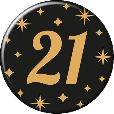 Paperdreams - Button Classy Party - 21 jaar