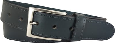 Mannen Riem | Heren Riem | Leren Riem | Lederen Riem | Kleur: navy | 3,5cm breed | Riemmaat: 85cm (totale lengte: 100cm) | 100% echt leer | Nikkelvrije gesp