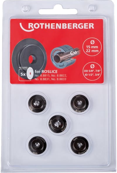 Rothenberger 088841D reserve snijwielen voor Roslice 15-22mm pijpsnijder (5st)