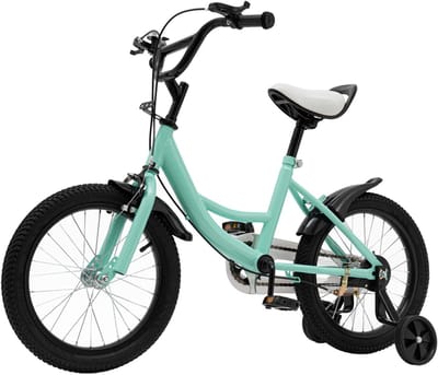 Kinderfiets - Jongens Meisjesfiets - Veilig Leren Fietsen - Verstelbaar Zadel Stuur - 16 Inch - Groen