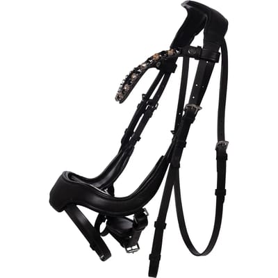 Hoofdstel Mila anatomisch zwart pony size