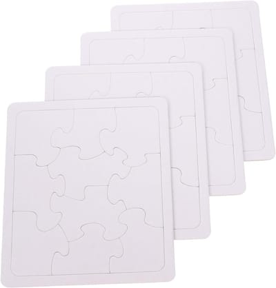 Lege Puzzels - DIY Puzzels Tekenen - Kinderen Creatief Bezig - Stimuleert Concentratie Geduld - 18.70X16.70CM - Wit