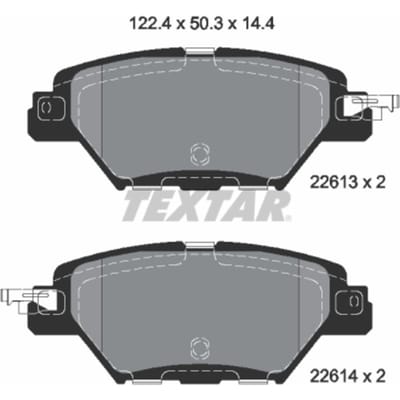 Remblokset TEXTAR 2261301, achter