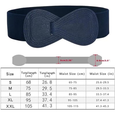 Brede Tailleband Riem - Rekbaar, Effen, Elastisch, Comfortabel, Veelzijdige Jurkjas Gilet voor Dames L