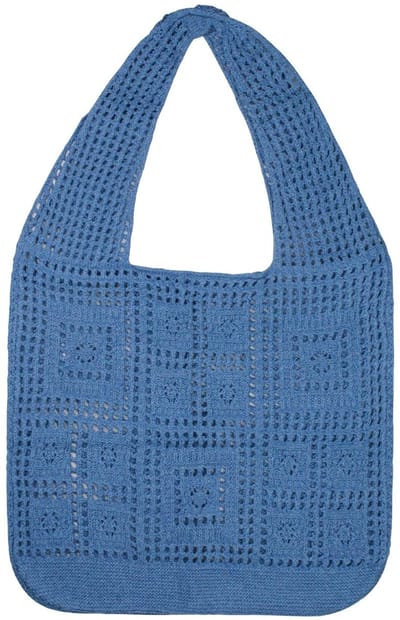 Dailygoods - gehaakte boodschappentas voor vrouwen, grote gebreide tas gehaakte tassen met brede handgreep, esthetische mesh strandtassen holle gehaakte tas voor reizen