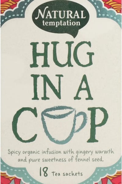 Natural Temptation Hug In a Cup Theezakjes Gember en Zoet Venkelzaad - 18 stuks