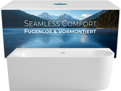 Calmwaters Seamless Comfort - Badkuip - 180 x 80 cm - Rechts - Set Schort