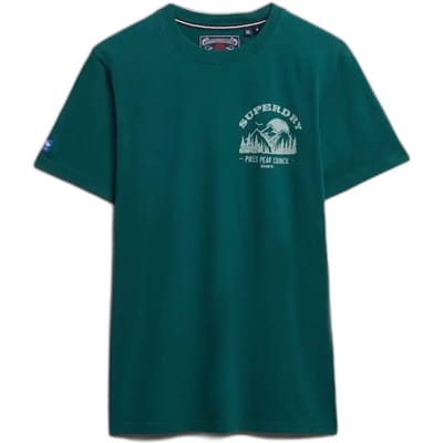 Superdry - Lo-fi Outdoors T-Shirt met print op de borst - Heren - T-shirts