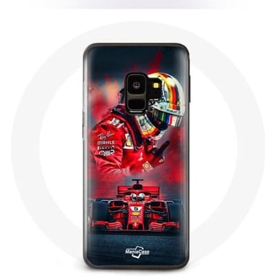 Case voor Samsung Galaxy S9 Formule 1 Sebastian Vettel F1 Driver Rood rood