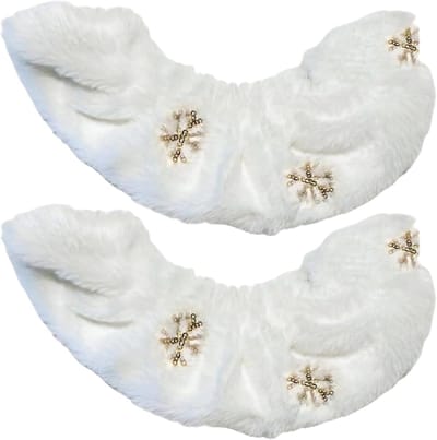 Schaatsbeschermers - Vochtabsorberend - IJshockey Kunstschaats - Zeer elastisch - 25-30 cm - Gouden sneeuwvlokken