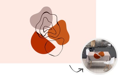 Tafelkleed - Tafellaken - 220x150 cm - Vlekken - Abstract - Design - Binnen en Buiten