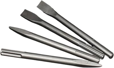 Beitel Set - Hamer Beitels - Beton Bewerken - Scherp Hoofd Platte Hoofd - 280mm 4 Stuks - Grijs